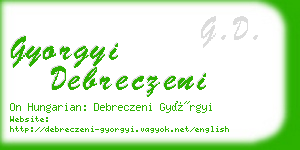 gyorgyi debreczeni business card